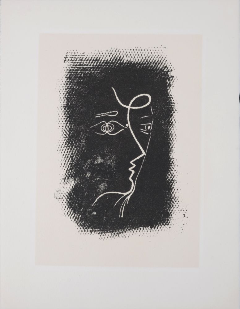 Litografia Braque - Profil de femme, 1972