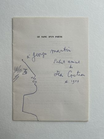 Libro Illustrato Cocteau - Profile with Laurel Wreath, 1959