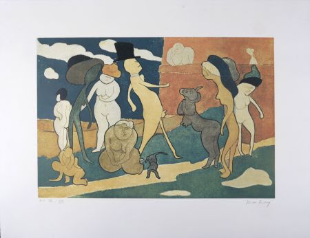 Litografia Ray - Promenade, 1968 - Hand-signed