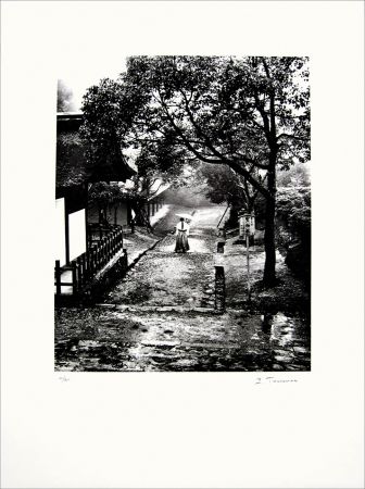 Litografia Tourenne - Promenade dans la brume - Japon