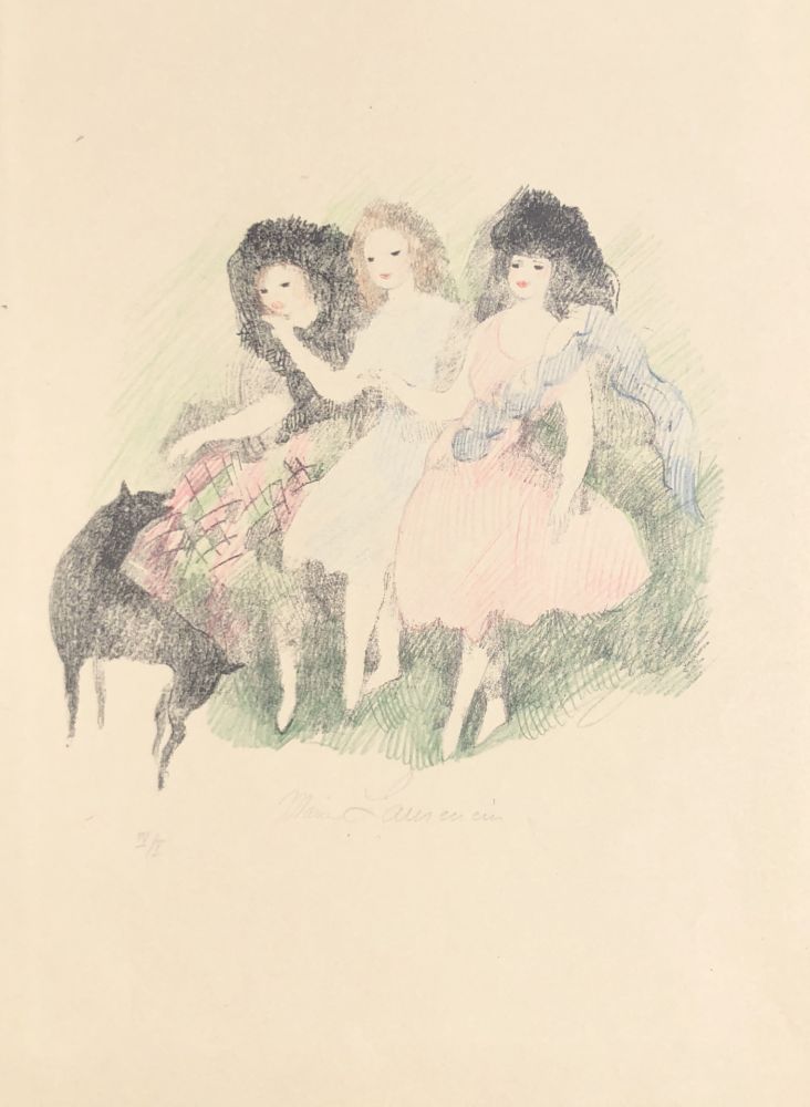 Litografia Laurencin - Promenade (Les Soeurs Brontë filles du vent)