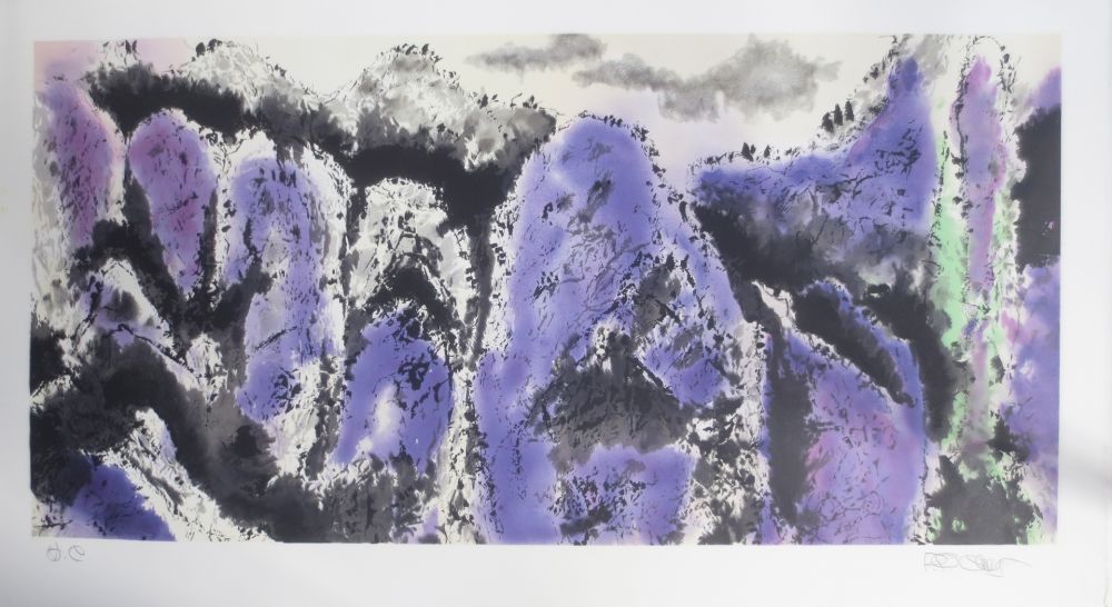 Litografia Po Chung - Prosperous purple