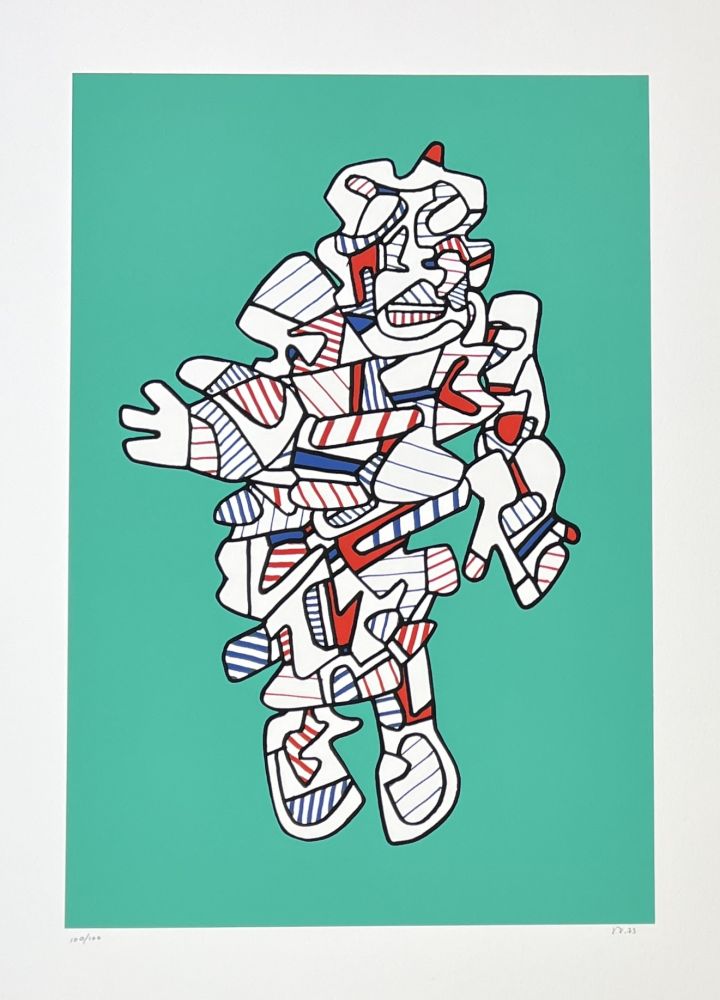 Serigrafia Dubuffet - Protestator, from Présences fugaces series