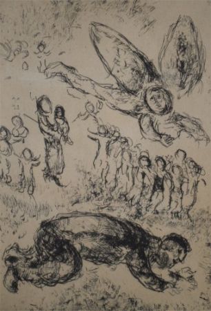 Acquaforte E Acquatinta Chagall - Psaumes de David, planche 13