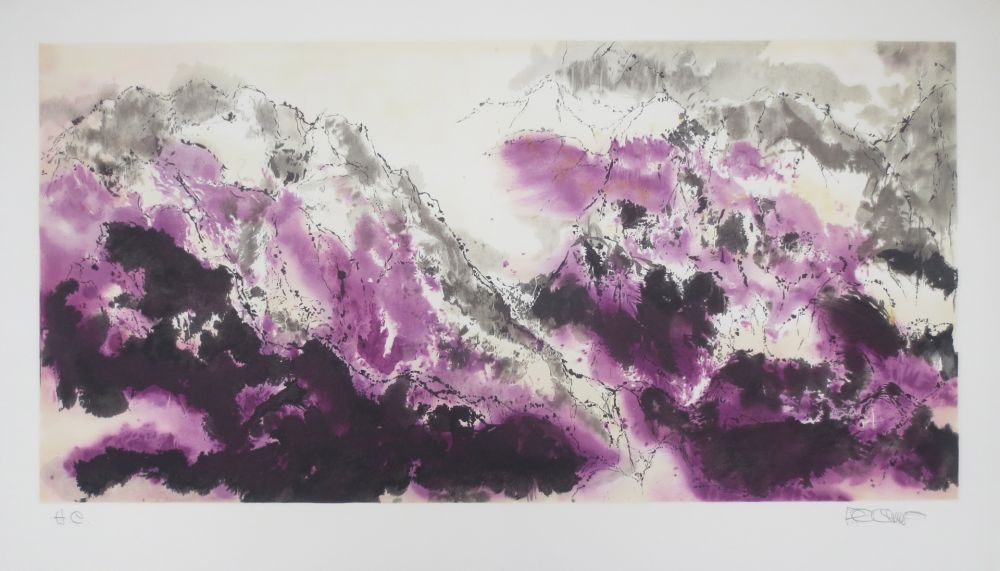 Litografia Po Chung - Purple mist
