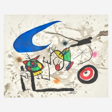 Incisione Miró - Pygmées Sous la Lune
