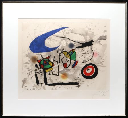 Acquatinta Miró - Pygmées Sous la Lune