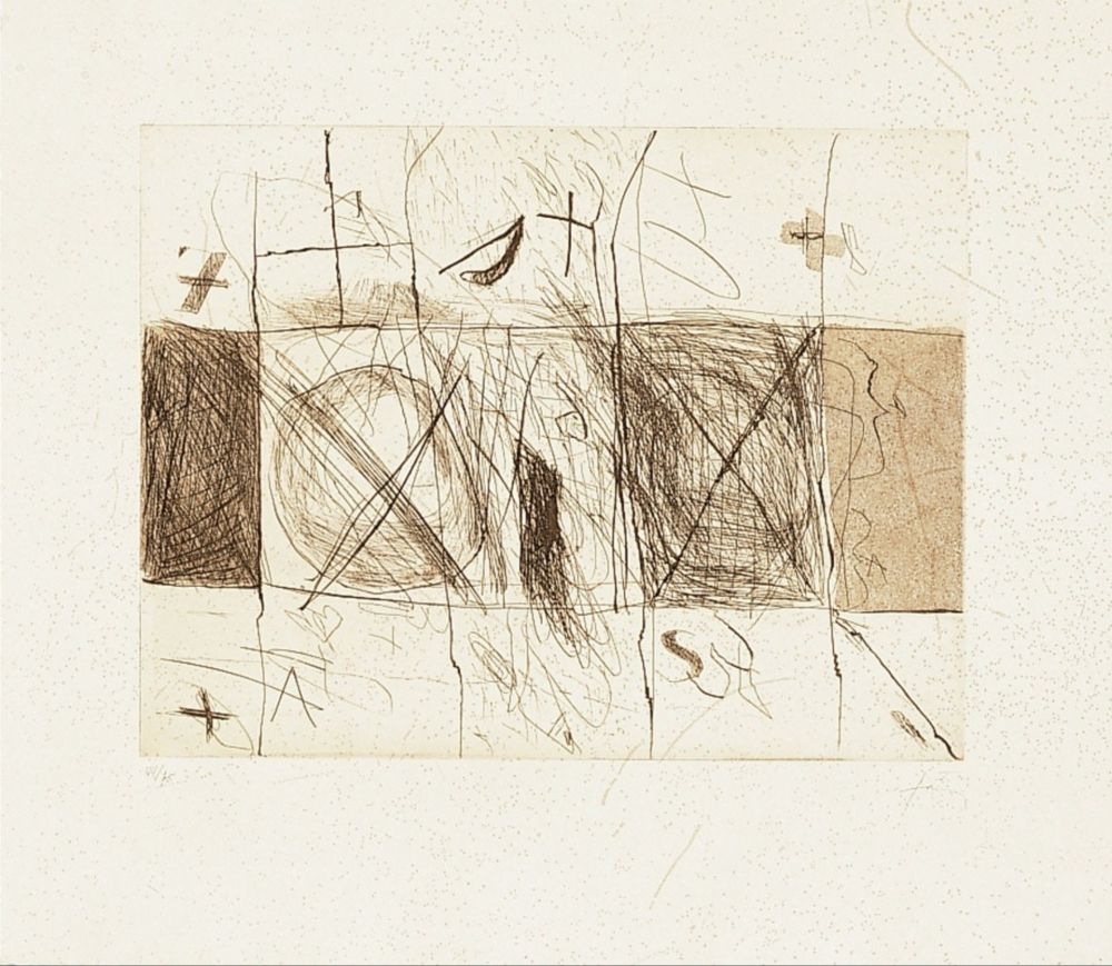 Incisione Tàpies - Quadrats i grafismes