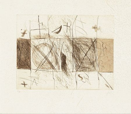 Incisione Tàpies - Quadrats i grafismes