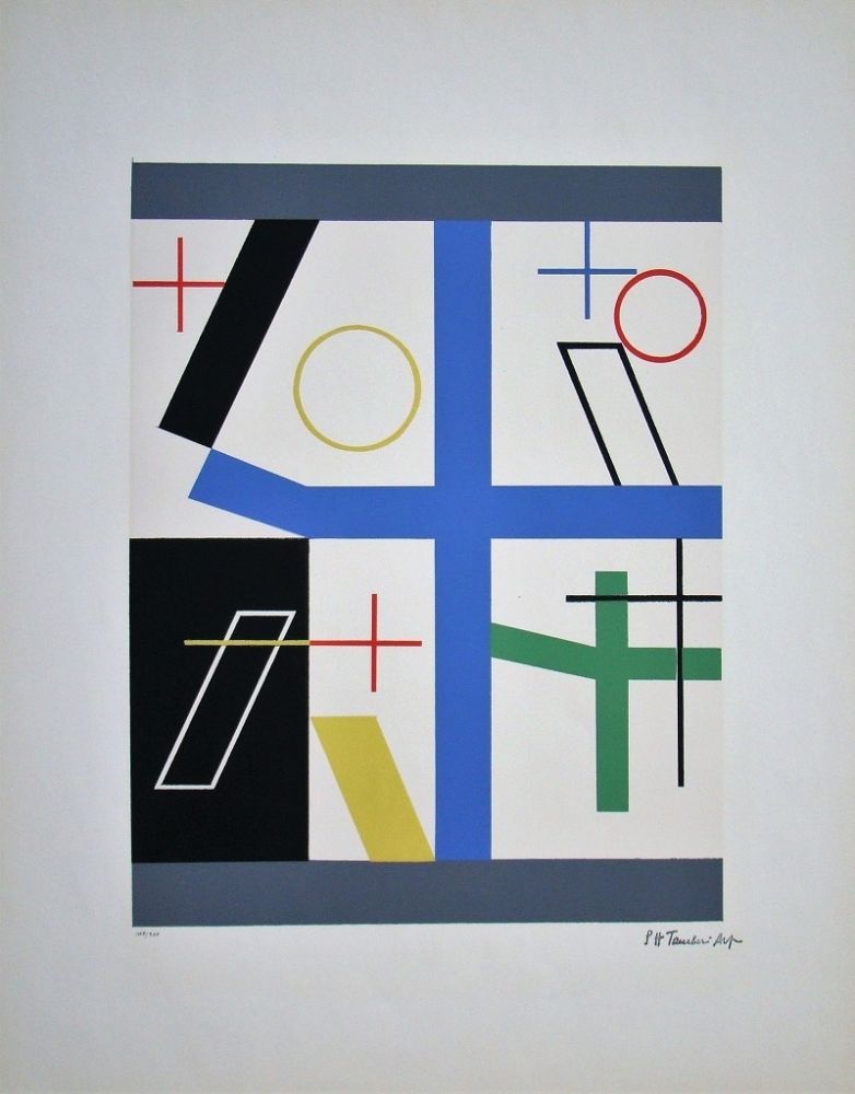 Serigrafia Taeuber-Arp - Quatre espaces à croix brisée