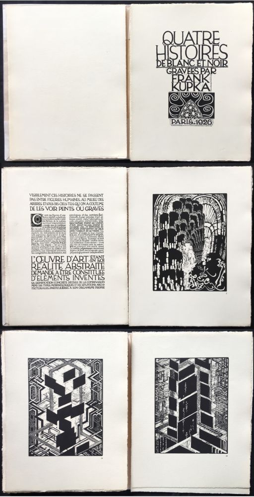 Libro Illustrato Kupka - Quatre histoires de blanc et de noir (1926).