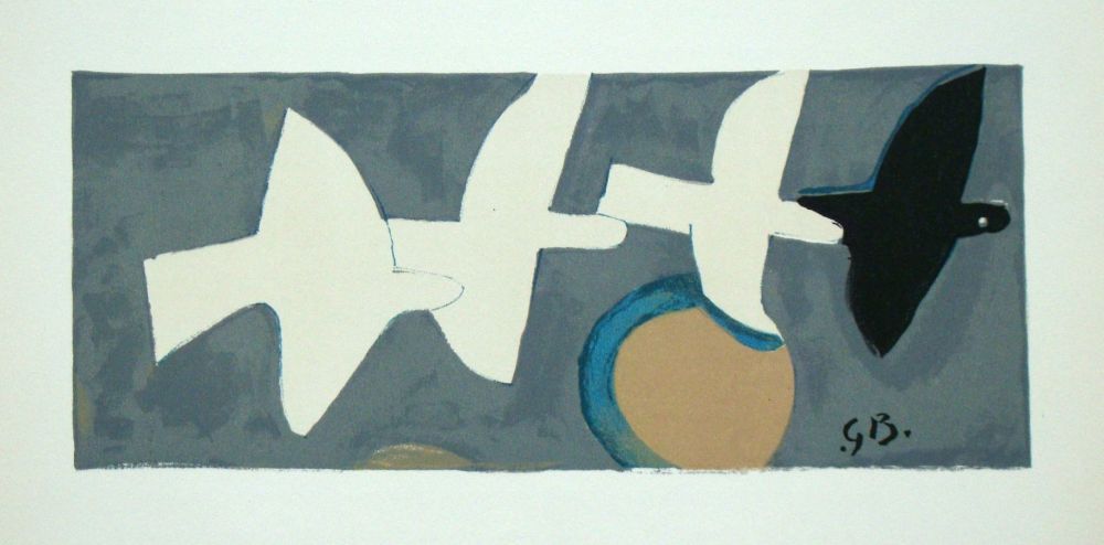 Litografia Braque (After) - Quatre Oiseaux