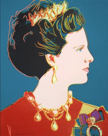 Serigrafia Warhol - Queen Margrethe II of Denmark