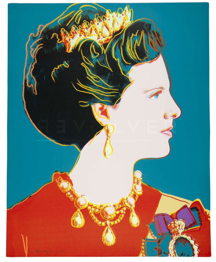 Serigrafia Warhol - Queen Margrethe II of Denmark 343 by Andy Warhol