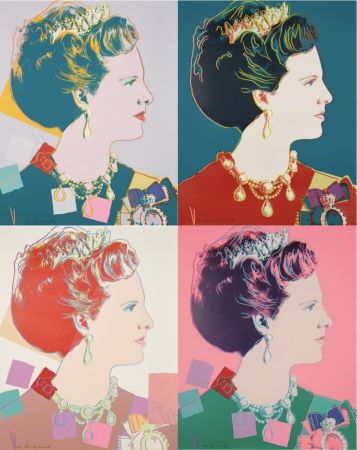 Serigrafia Warhol - Queen Margrethe II Of Denmark Complete Portfolio (Reigning Queens)