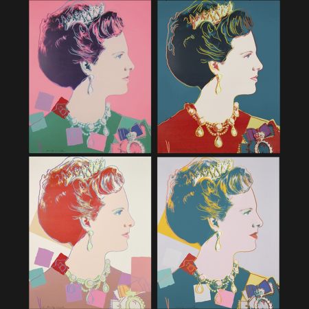 Serigrafia Warhol - Queen Margrethe II Of Denmark Complete Portfolio (Reigning Queens)