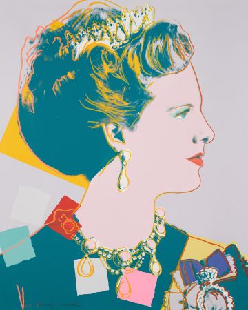 Serigrafia Warhol - Queen Margrethe II of Denmark (FS II342)