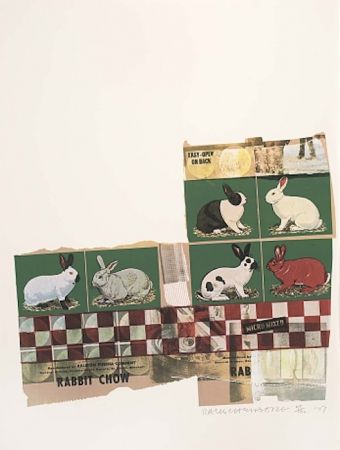 Serigrafia Rauschenberg - Rabbit Chow, from Chow Bags