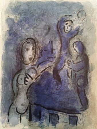 Litografia Chagall - Rahah et les espions de Jéricho