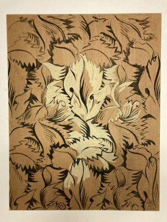 Non Tecnico Dufy - Raoul Dufy (1877-1953). Sans titre. Encre,gouache et aquarelle.