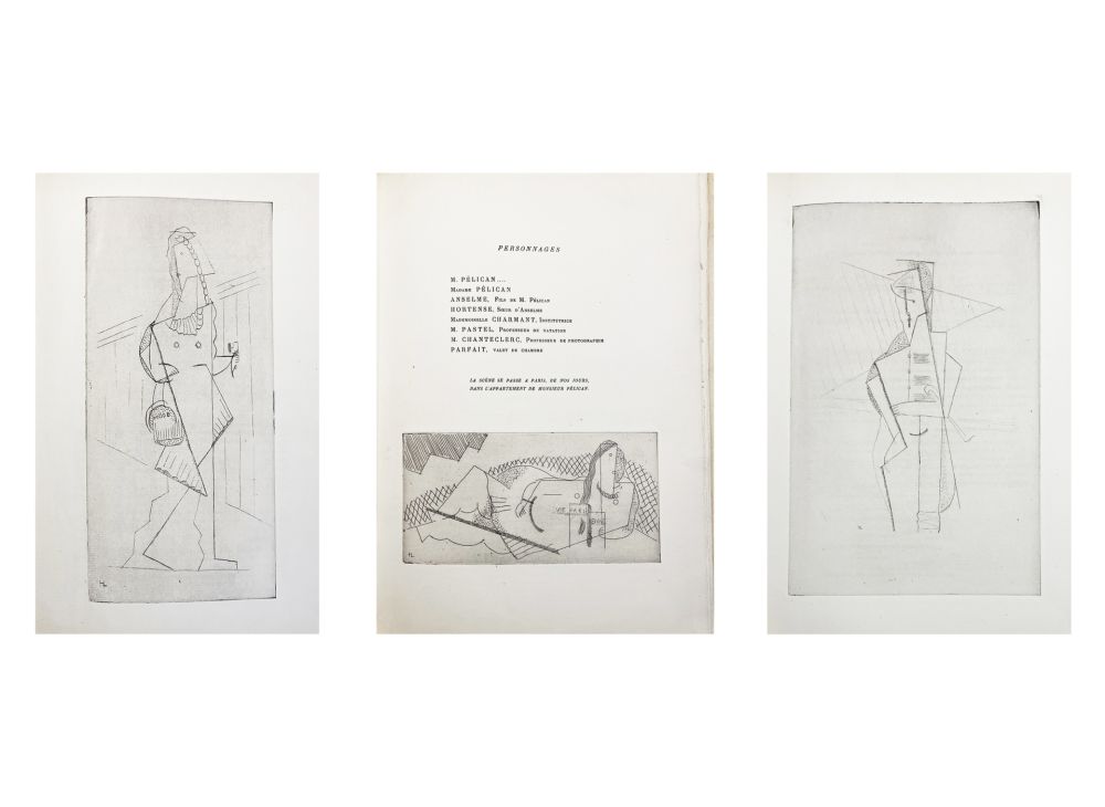 Libro Illustrato Laurens - Raymond Radiguet : LES PÉLICAN. Pièce en deux actes. Illustré d'eaux-fortes par Henri Laurens (1921)