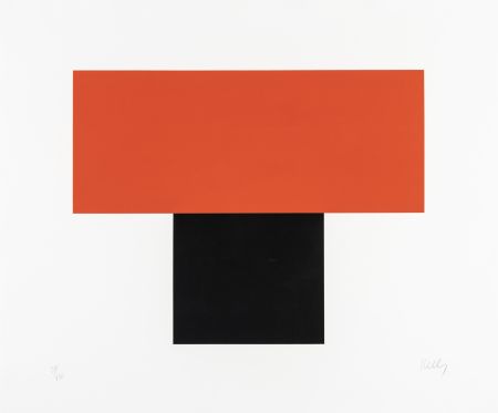 Serigrafia Kelly - Red-Orange over Black