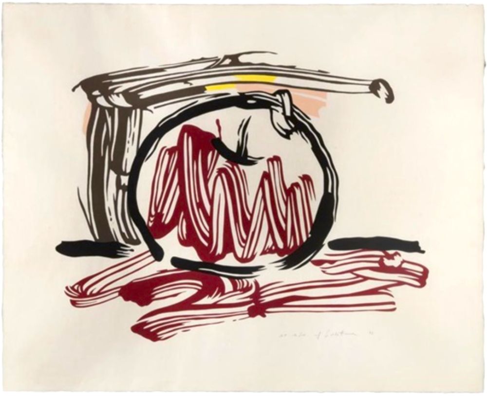 Incisione Su Legno Lichtenstein - Red Apple, from Seven Apple Woodcuts Series (C. 196) 