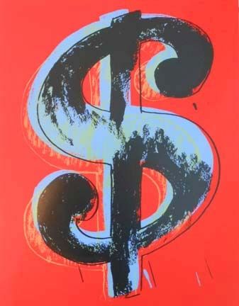 Serigrafia Warhol - Red Dollar