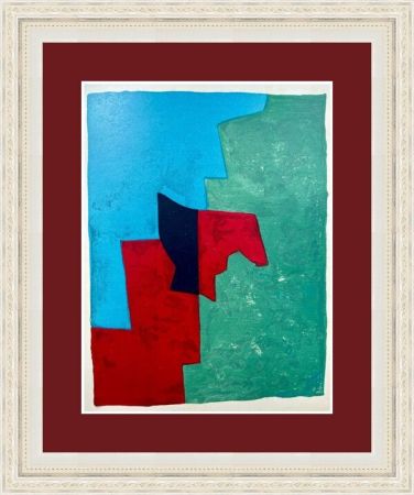 Litografia Poliakoff - Red, green and blue composition