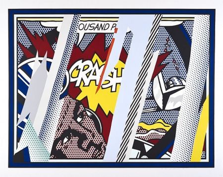 Serigrafia Lichtenstein - Reflections on Crash