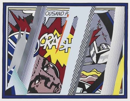 Litografia Lichtenstein - Reflections on Crash, from: Reflections (C. 239) 