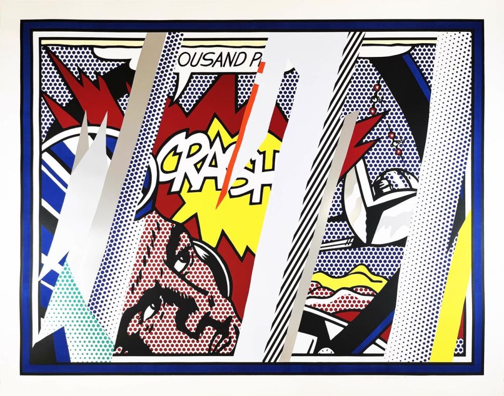 Litografia Lichtenstein - Reflections on Crash from Reflections Series