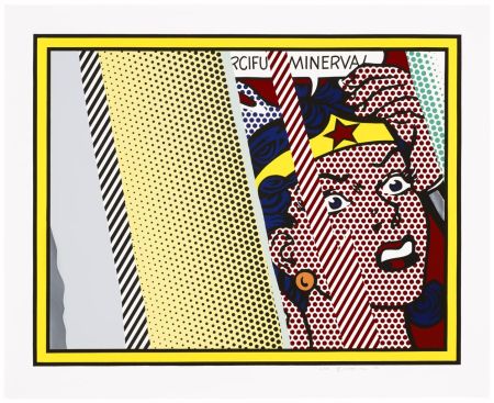 Litografia Lichtenstein - Reflections on Minerva from Reflections Series