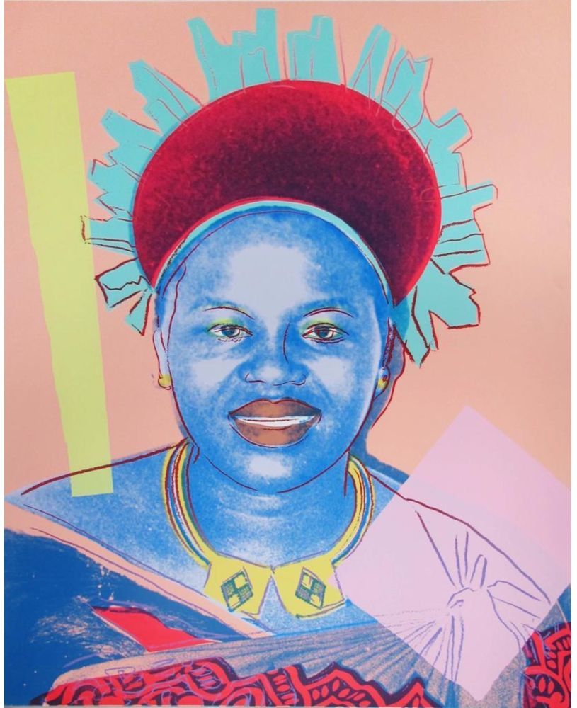 Serigrafia Warhol - Reigning Queens: Queen Ntombi Twala of Swaziland