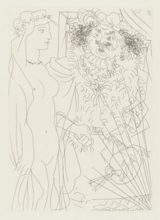 Incisione Picasso - Rembrandt et Femme