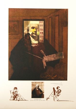 Litografia Dali - 	Rembrandt 