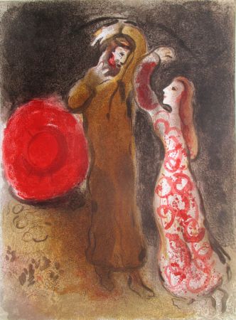 Litografia Chagall - Rencontre de Ruth et de Booz/ The meeting of Ruth and Boaz