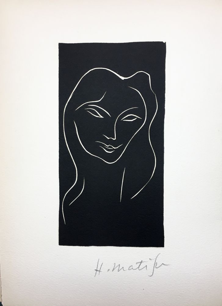 Libro Illustrato Matisse - René Char : LE POÈME PULVÉRISÉ. Linogravure originale signée (1947).