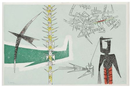 Libro Illustrato Lam - René Char. LE REMPART DE BRINDILLES. 5 gravures de Wifredo Lam (Broder Editeur 1953).
