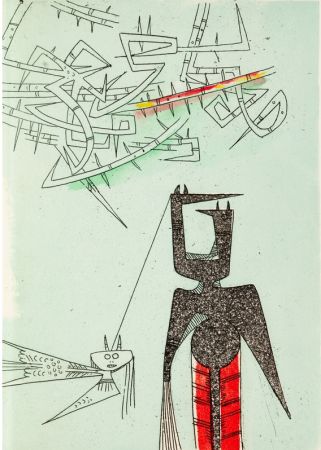 Libro Illustrato Lam - René Char. LE REMPART DE BRINDILLES. 5 gravures de Wilfredo Lam (Broder Editeur 1953).