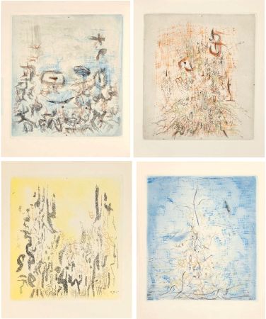 Libro Illustrato Zao - René Char : LES COMPAGNONS DANS LE JARDIN. 4 gravures originales en couleurs (1957)