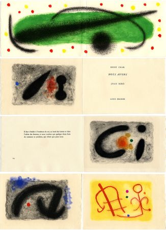 Libro Illustrato Miró - René Char. NOUS AVONS. 5 gravures en couleurs (L. Broder, Paris 1959)