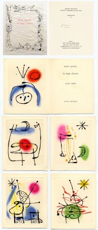 Libro Illustrato Miró - René Crevel. LA BAGUE D'AURORE. 6 eaux-fortes originales de Miró (1957).