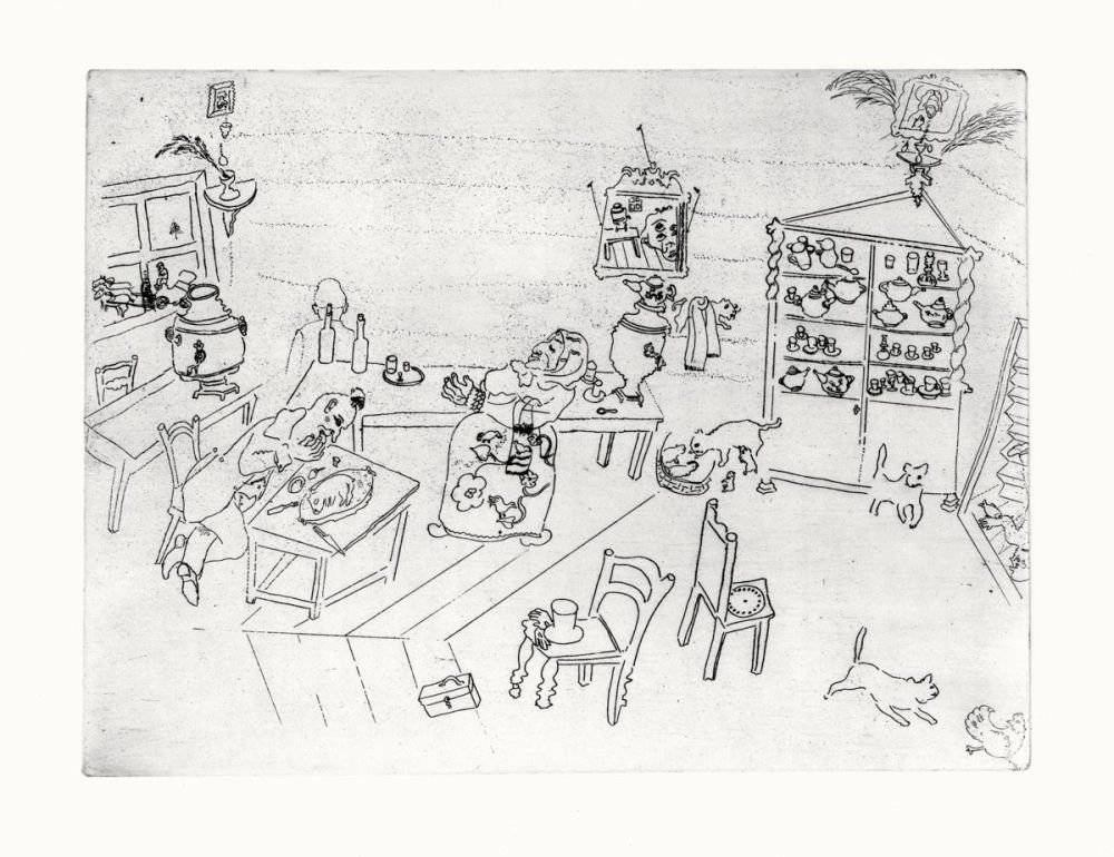 Acquaforte Chagall - Repas dans le Traktir