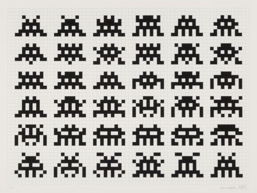 Serigrafia Invader - Repetition Variation Evolution