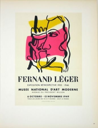 Litografia Leger - Retrospective  Musée D'Art Moderne 