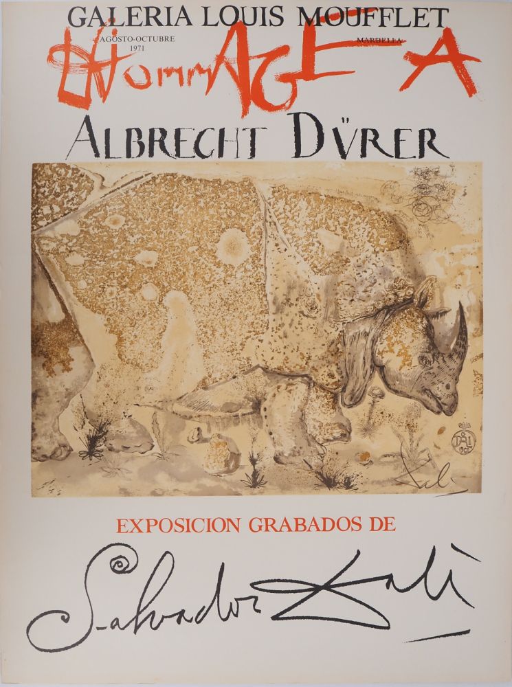 Libro Illustrato Dali - Rhinocéros : Hommage à Albrecht Dürer