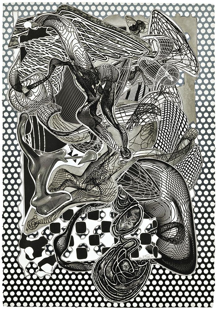 Serigrafia Stella - Riallaro (Black and White), from the Imaginary Places Series