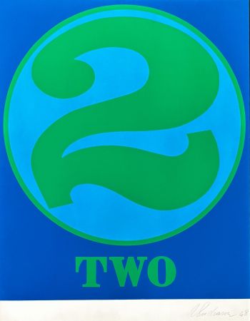 Serigrafia Indiana - Robert Indiana (1928–2018) - Two, from numbers - Screenprint in colors on Schoellers Parole paper - 1968