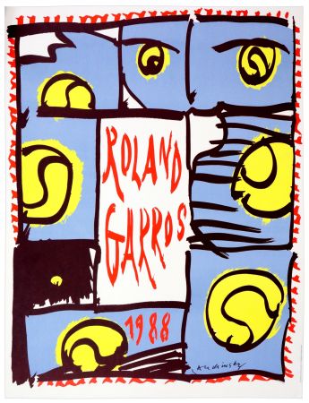 Litografia Alechinsky - Roland Garros